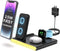 4 in 1 Wireless Charger for Apple: used for iPhone 11 12 13 14 15, Wireless Charging Station for Galaxy S9 10 21 22 23, Wireless Charging Stand fo...