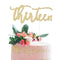Merry Expressions 13 Birthday Cake Topper - 13th Birthday Decorations for Girls, 13th Birthday Decorations for Boys, Happy 13th Birthday Cake Topp...
