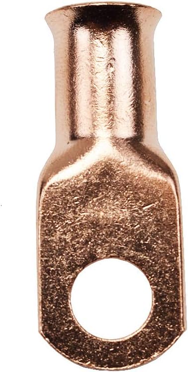 A-Team Performance 1/0 AWG American Wire Gauge Battery Cable 3/8" Tubular Lug Ring Eye Terminals Automotive Car Connector Accessories, Copper, 15 ...
