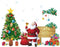 Santa Claus Christmas Tree Wall Decals Christmas New Year Peel and DIY Stickers Decoration for Home Office Nursery Decor...