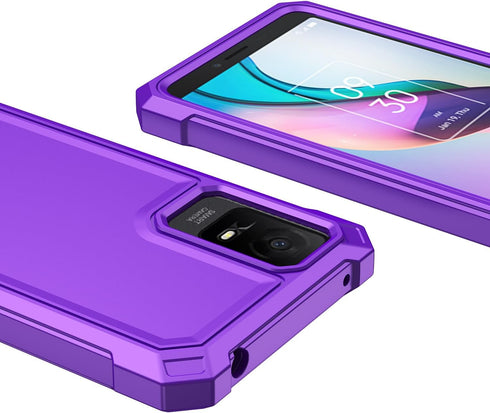for TCL ION X Case/TCL 40 Z/TCL ION V Case with Screen Protector,TCL IONV Phone Case Frosted PC Back Soft Silicone Bumper Military Grade Full Body...