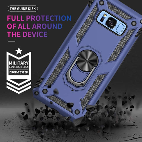 Samsung Galaxy S8 Case, Samsung S8 Phone Case, Military Grade Protective Cases with Ring for Samsung Galaxy S8 (Blue)...