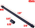 MY MIRONEY 4 Sets Straight Pipe Lamp Stem Kit with Connector M10 Black Lamp Rod Hardware Light Fixture Parts Replacement, 7.87" Long...