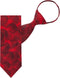 Jacob Alexander Men's Happy Valentine's Bubble Love Hearts Pattern Pre-Tied Zipper Neck Tie - Dark Red...