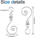 INCREWAY Ornament Hooks, 30 PCS Silver S-Shaped Hangers Hook Swirl Christmas Tree Hanger Metal Hooks with Crystal Beaded...