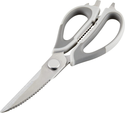 Rachael Ray Professional Multi Shear Kitchen Scissors with Herb Stripper and Sheath, 2 Piece, Gray...