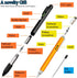 2Pcs Multitool Pen Set, Father's Day Gifts for Dad Men Him, Cool Gadgets Pen Gifts with Stylus, Ruler, Level, Ballpoint Pen, Screen Touch, Father'...
