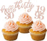 24 Pcs Rose Gold Glitter 30th Birthday Cupcake Toppers for 30th Anniversary Birthday Party Wedding Party Decorations...