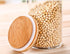 Lawei 4 Pack Glass Storage Jars with Airtight Bamboo Lids, 18.6 OZ Clear Glass Kitchen Canisters Food Storage Container for Dry Goods, Serving Tea...