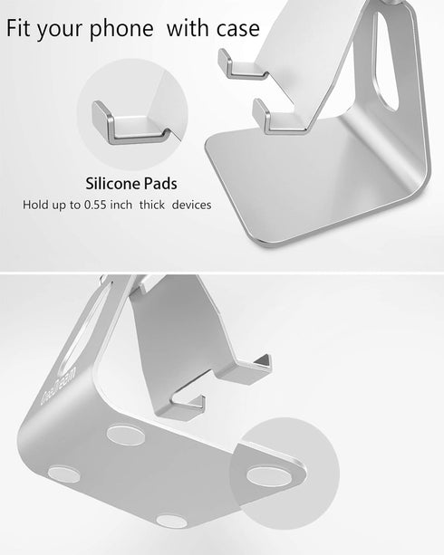CreaDream Adjustable Cell Phone Stand, Phone Stand, Cradle, Dock, Holder, Aluminum Desktop Stand Compatible with Phone Xs Max Xr 8 7 6 6s Plus SE ...