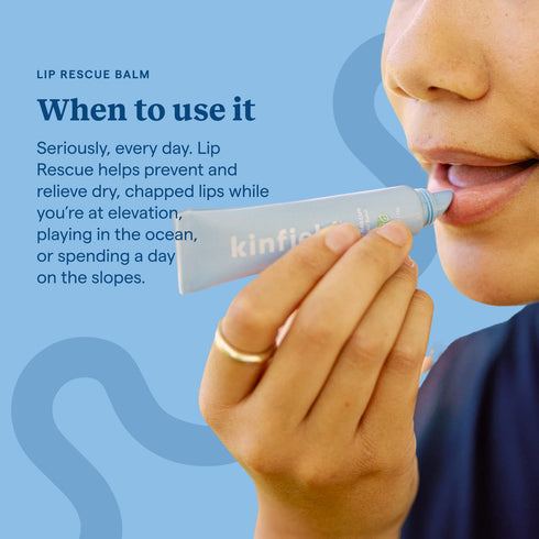 Kinfield Lip Rescue - Minty Tube Lip Balm - Moisturizing Lip Treatment for Dry, Chapped Lips - Untinted - Beeswax and Cruelty-Free Skincare - 0.5 ...