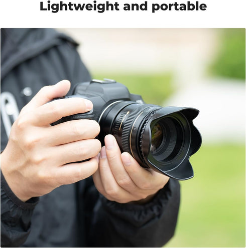 K&F Concept 58mm Tulip Flower Lens Hood for Canon Rebel T8i T7 T7i T6i T6 T6s T5i T5 T4i T3i SL3 SL2 SL1 DSLR Cameras with RF24-50mm F4.5-6.3 is S...
