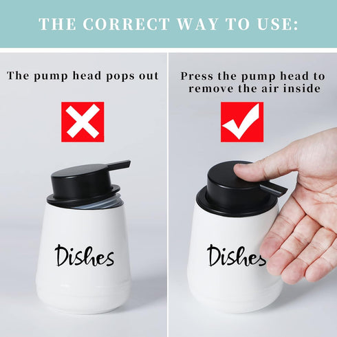 LEETOYI Bathroom Countertop Dispensers Modern Ceramic Soap Lotion Dispenser Bottles, Hand Soap Dispenser for Bathroom, Dish Soap Dispenser for Kit...