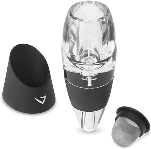 Vinturi Red Wine Aerator Includes Base Enhanced Flavors with Smoother Finish, Black...