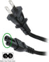Xtreme 10 Foot Non-Polarized Replacement Power Cord for TVs, Game Consoles, Cable/Satellite Boxes, Printers, Soundbars, Home Theaters, Speakers & ...
