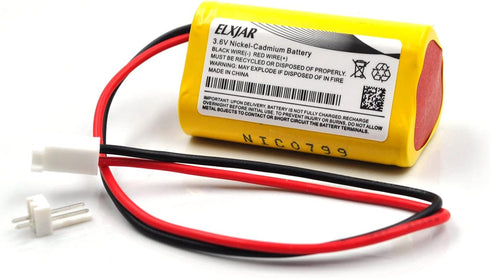(2-Pack) 3.6V 800mAh CUSTOM-142 NICD Battery Pack Replacement for Chloride Interstate Sonnenschein 100003A098 930023, for Self Power Lighting 9300...