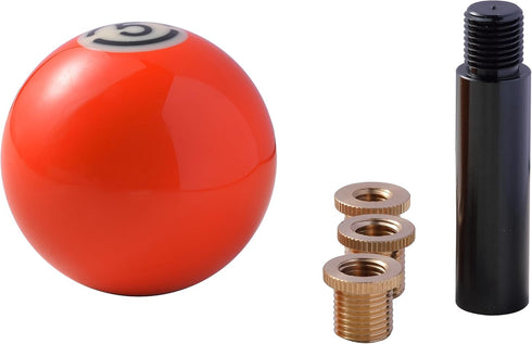 Pool Ball Rod Shifter Knob Orange 5X Gear Shift Knob Billiard Ball Rod Gear Shifting Lever Handle Fit Most Automatic Manual Car Tuck Transmission ...