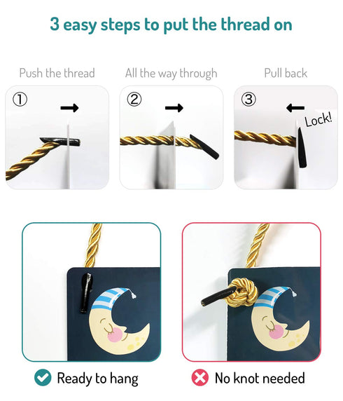 Funplus Baby Sleeping Sign for Front Door - Do Not Knock or Ring - 10?x5? PVC Plastic Hanging Sign?Please do not knock or ring the bell, it upsets...