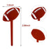 Blulu 48 Brown Acrylic Football Cake Toppers & Toothpicks - 48 Pieces - Football Theme Party Decorations...