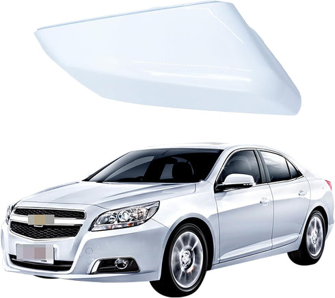 Rearview Mirror Cover Driver Left Side Compatible with Chevrolet chevy Malibu 2016-2021 84026841 White...