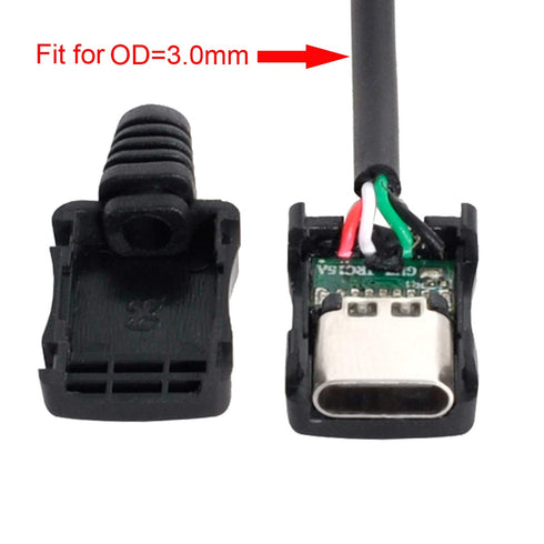 cablecc 10set DIY 4pin USB 2.0 Type C Female Socket Connector SMT Type with PC Board & Housing & 3.0mm SR...