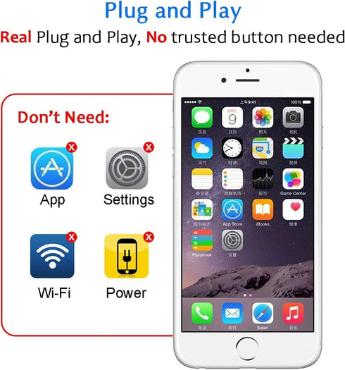 Lightning to HDMI,Apple MFi Certified Lightning to HDMI Adapter iPhone iPad iPod to TV, 2K No Power Needed iPhone HDMI Adapter Sync Screen Connect...