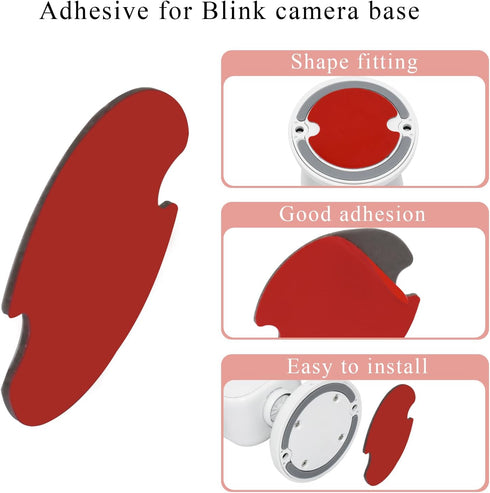 Sticky Adhesive Pad Compatible with Blink Outdoor 4/Indoor (3rd Gen)/Mini 2/Mini, Sticky Adhesive Replacement Camera Sticker Pads Double Sided Tap...