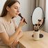 Creative Home Natural Champagne Marble Curvy Collection Tumbler Toothbrush Holder Makeup Brush Holder Bathroom Countertop Organizer, Beige, 3.3 Di...