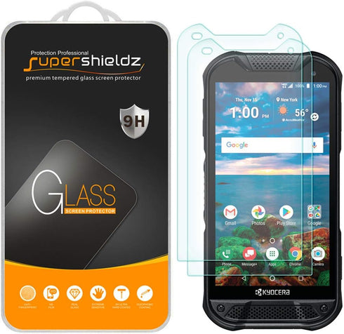 Supershieldz (2 Pack) Designed for Kyocera (DuraForce Pro 2) Tempered Glass Screen Protector, Anti Scratch, Bubble Free...