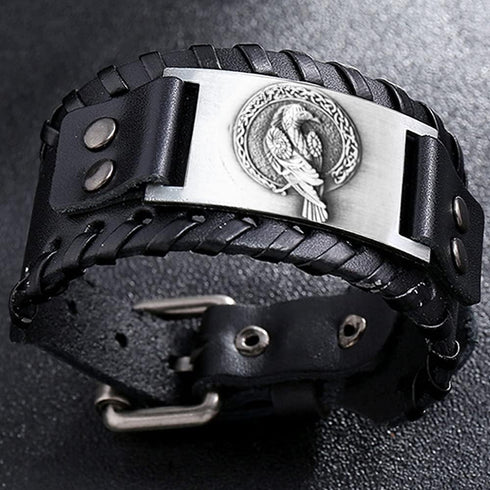 TURTLEDOVE Viking Bracelet Odin's Raven - Crow Animal Bracelets of Norse Mythology Amulet - Scandinavian Talisman for Midgard Pagan...