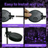 2PACK Scary Eyeballs Solar Garden Lights Halloween Decorations Outdoor,Swaying Firefly with 12LED Purple Spooky Lights - Waterproof Ornaments Sola...