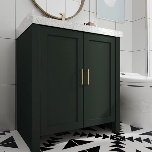 VaryPaper 15.7''x78.7'' Dark Green Contact Paper for Cabinets Drawers Waterproof Green Peel and Stick Wallpaper for Kitchen Green Removable Wallpa...