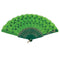 Abanico Verde De Gitana | Gypsy Spiritual Hand Fan | Abanico De Santo | Green Peacock Hand Fan...
