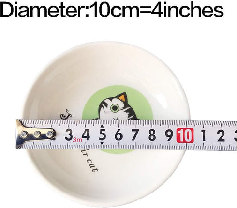 4pcs Ceramics Cat Dinner Plate Seasoning Dishes Sushi Dipping Bowl Appetizer Plate Dessert Plate,Home Decoration...