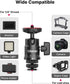 Mini Ball Head, ULANZI H28 Panoramic Tripod Head + Dual Hot Shoe Mount DSLR Camera Mount Adapter Photograph Attachment Accessories for Gopro Cam C...