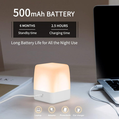 Kids Night Light?LED Touch Baby Egg Light for Nursery, Dimmable Nightlight for Bedroom Nursery Lamp Rechargeable Portable Night Light with Memory ...