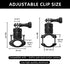 Mountain Bike Mount for GoPro Hero 12/11/10/9/8/7/6/5/4/3+, 360 Degree Rotation Aluminium Bike Handlebar Holder Bicycle Rack Adjuster for Action C...