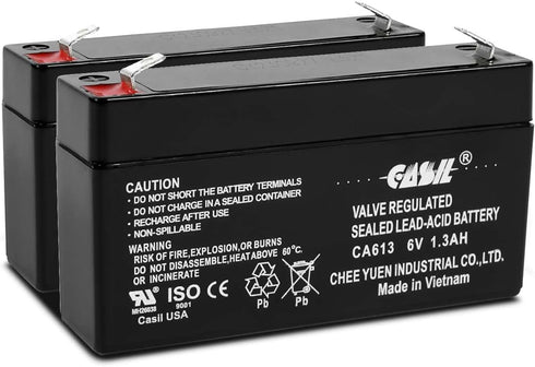 Casil 6V 1.3Ah Replacement Battery Compatible with ge 600-1054-95r Simon xt 2 Pack...