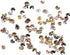 200Pcs Crimp Bead Knot Covers Column Tube Half Round Open Crimp Bead for Craft Supplies DIY Jewelry Making Accessory...