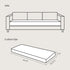 SUBRTEX Stretch Couch Cushion Cover, Sofa Cushion Furniture Protector, Couch Seat Slipcover, High Elasticity for RV Living Room (Sofa Cushion, Blu...