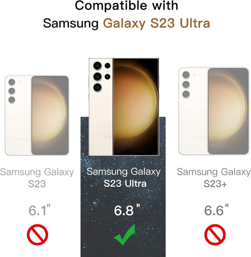 JETech Screen Protector for Samsung Galaxy S23 Ultra 5G 6.8-Inch with Camera Lens Protector, Flexible TPU Film, Fingerprint ID Compatible, Easy In...