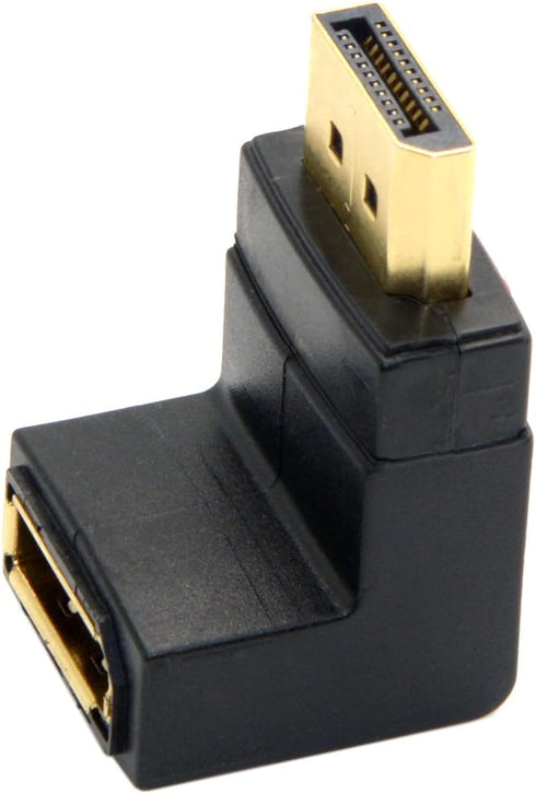 Cablecc Down Angled 90 Degree DisplayPort Male to Female Extension Adapter 4K 60hz...