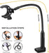 Dog Hair Dryer Stand, Pet Grooming Table Hair Dryer Holder, Hands Free Blow Dryer Holder, 360 Degrees Rotatable Lazy Hair Dryer Stand with Adjusta...