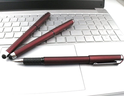 Black Gel Ink Rollerball Pens 1.0mm Gel Pens 2-in-1 stylus Pens 1.0mm Medium Point Pen for Office, Black gel ink(18 Pack-Dark red)......