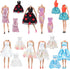 E-TING Lot 15pcs = 5 Sets Fashion Handmade Short Skirt Mini Dress with 10 Pairs Shoes for 11.5-inch Girl Doll Random Style...