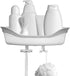 SlipX Solutions Patented Corner Shower Basket Caddy, Storage Organizer, Adjustable Power Lock Suction Cups, 2 Hooks, Holds up to 22 Pounds (White)...