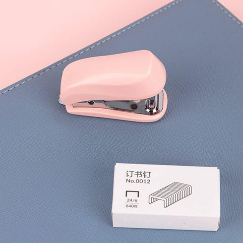 Pink Color Mini Stapler with Staples,Small Cute Stapler for Desk,Gift for Student or Office Use (Pink)...