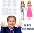 10Pcs Adjustable Doll Stands Display Holders, Action Figure Stand Toy Doll AccessoriesTransparent Plastic Mini Doll Display Stand Support for 11 t...