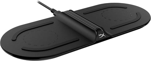 HyperX Chargeplay Base - Qi Wireless Charger, Qi Certified, Dual Wireless Charging Pads Charge Up to Two Devices, Battery Indicators, AC Wall Adap...