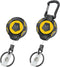 MNGARISTA Upgraded Heavy Duty Retractable Keychain, Belt Clip Ver. & Carabiner Ver., 10 oz Retraction, 31.5" Stainless Steel Cable, Tactical ID Ba...